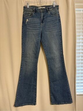 High-Rise Blue Flare Jeans for Women